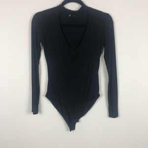 Kendall & Kylie black long sleeve bodysuit